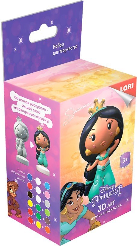 

Набор для создания поделок/игрушек Lori Игрушка-раскраска Disney Жасмин Ирд-007