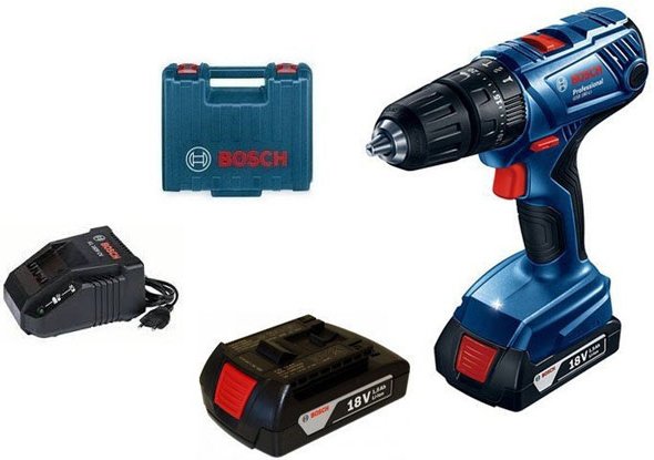 

Ударная дрель-шуруповерт Bosch GSB 180-LI Professional 06019F8300 (с 2-мя АКБ, кейс)