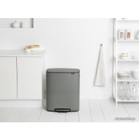 Система сортировки мусора Brabantia Bo Pedal Bin 2 x 30 л (минерально-серый)