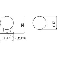 Ручка мебельная AKS GN34 (черный матовый)
