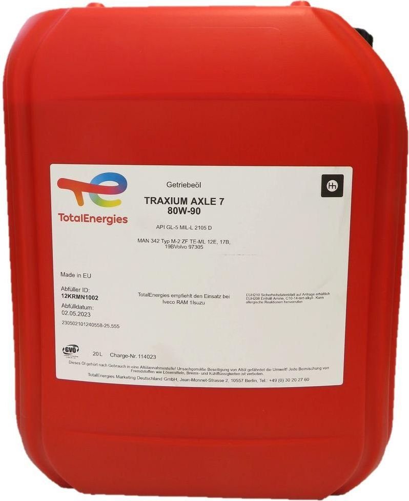 

Трансмиссионное масло Total Traxium Axle 7 80W-90 20л