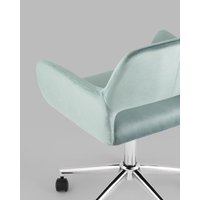 Офисное кресло Stool Group Ross chrome velvet Olive 61 (велюр серо-зеленый)