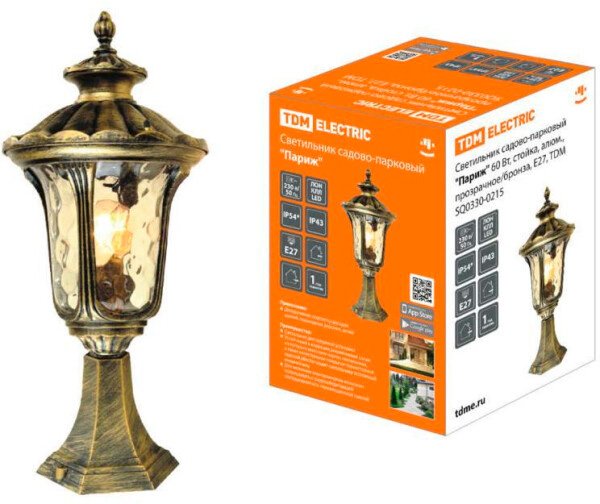 

Садовый светильник TDM Electric Париж SQ0330-0215