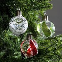 Елочная игрушка Luazon Шары с блестками 4834897