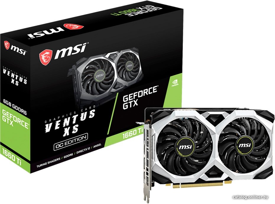 ^т ·̫ т^ MSI GeForce GTX 1660 Ti Ventus XS OC 6GB GDDR6 видеокарту купить в