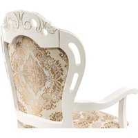 Стул с подлокотниками Woodville Bronte (молочный/патина)