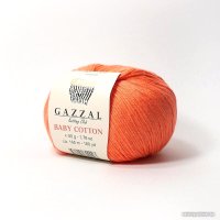 Пряжа для вязания Gazzal Baby Cotton 3459 50 г 165 м (оранжевый неон)