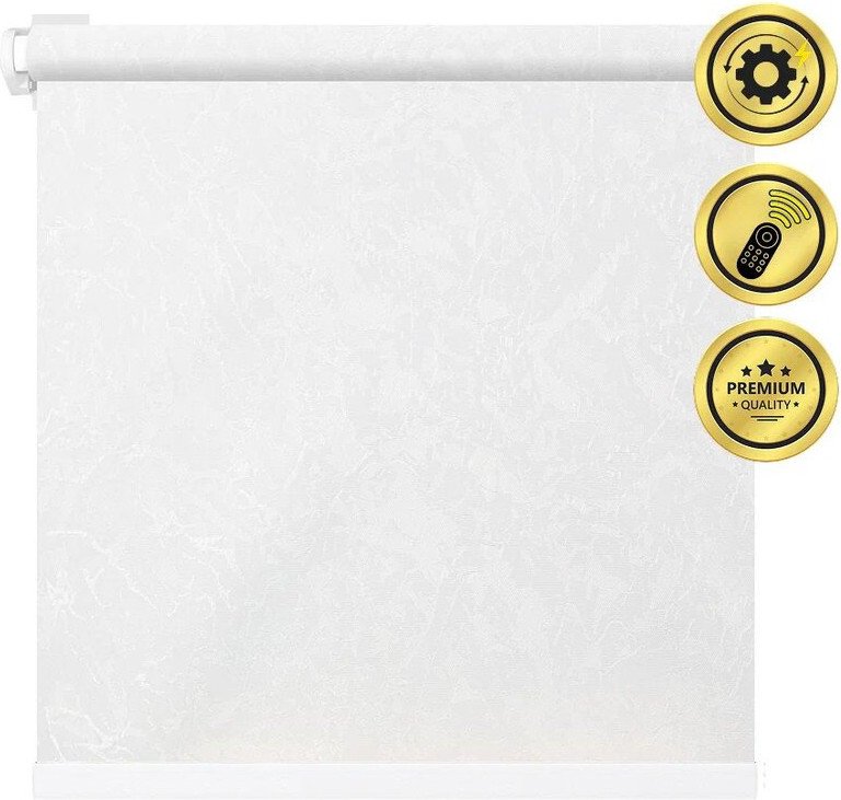 

Рулонная электроштора НеоФьюжен Джерси 240х250 левая (белый, белая фурнитура)