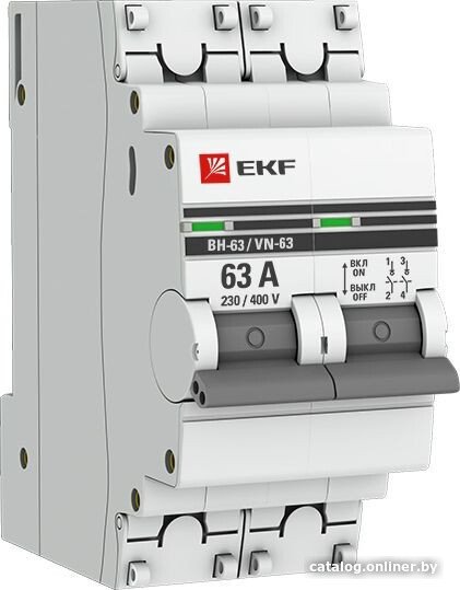 Выключатель нагрузки EKF PROxima ВН-63 2P 63А SL63-2-63-pro