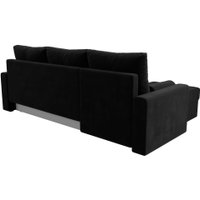 Угловой диван Лига диванов Верона лайт левый (велюр черный)