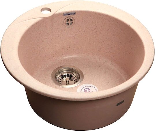 

Кухонная мойка GranFest Rondo GF-R480 (светло-розовый)