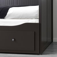 Кровать Ikea Хемнэс 200x80 (черно-коричневый, оготнес жесткий) 694.281.51