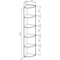Угловое окончание НК-Мебель Gloss 36x36 73374542 (белый)