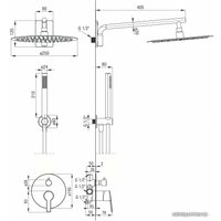 Душевая система  Deante Arnika Titanium NAC D9QP