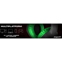 Наушники Genesis Argon 200 (черный/зеленый)