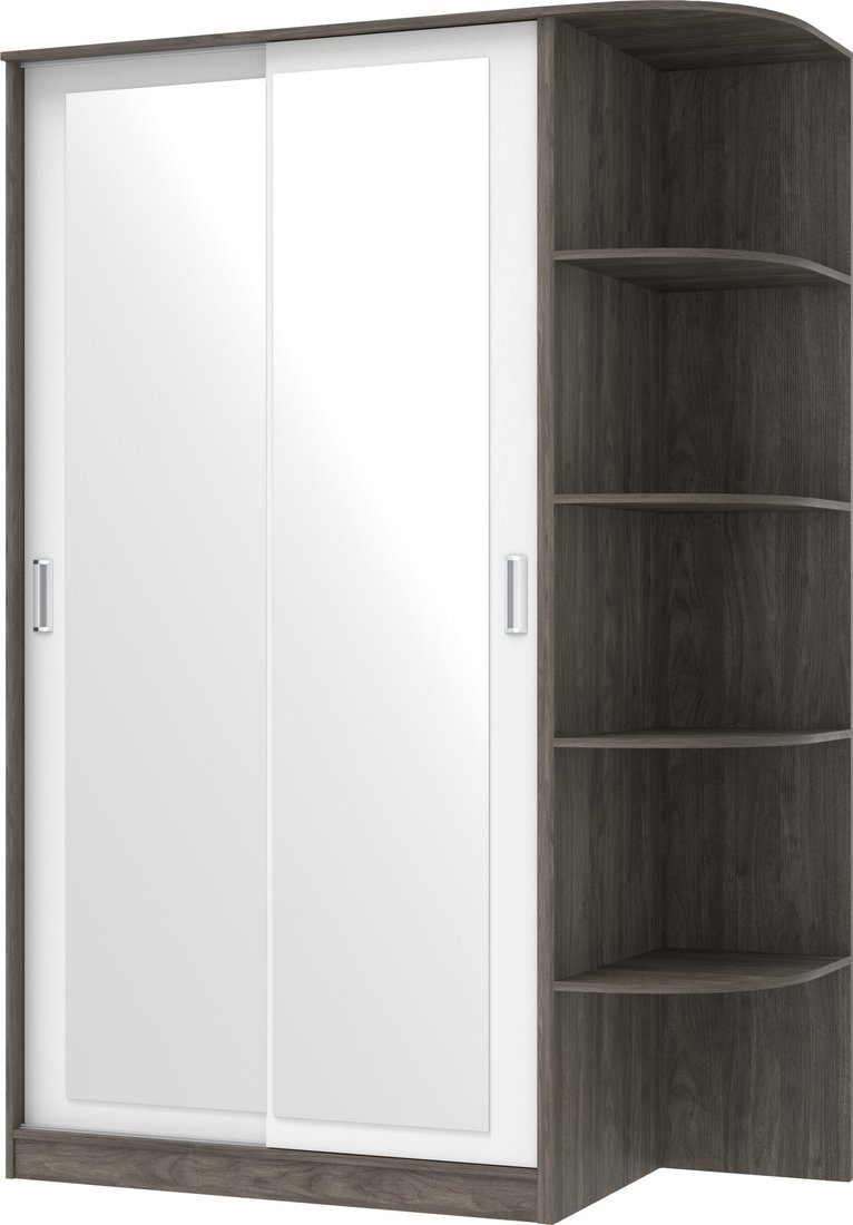 

Шкаф-купе Кортекс-мебель Лагуна ШК04-02 (орех элия/белый, правая консоль)