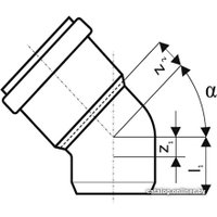 Фитинг Ostendorf отвод KGB 110x45°