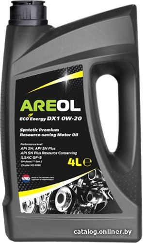 Моторное масло Areol Eco Energy DX1 0W-20 4л