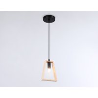 Подвесная люстра Ambrella light Traditional TR80497 BK/LW (черный/светлое дерево)