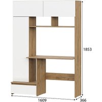 Стол NN мебель Некст 1 00-00116215 (дуб золотой/белый)