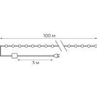 Светодиодная гирлянда Uniel Роса ULD-S10000-1000/DGA UL-00012088 (белый)