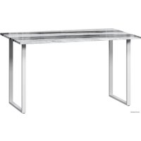 Кухонный стол LoftyHome Тасос 1627735 (мрамор пуно с белым основанием)