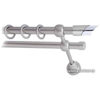 Карниз для штор Lm Decor Луна (сатин, гладкая, 3.2м 16мм, 2 ряда)