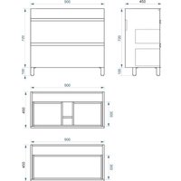  Vela Тумба под умывальник Vela Мира 90Н под Classica TU271071