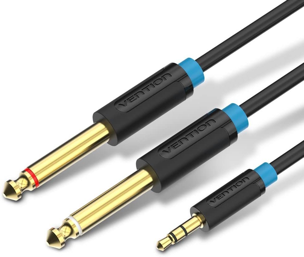 

Кабель Vention BACBG 3.5 мм jack - 6.3 мм jack (1.5 м, черный)
