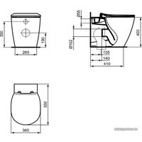 Унитаз приставной Ideal Standard Connect AquaBlade E052401+E712701