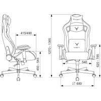 Игровое (геймерское) кресло Knight Outrider (молочный Velvet 20)