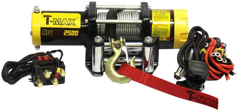 

Лебёдка для автомобиля T-max ATW Pro 2500 синтетика