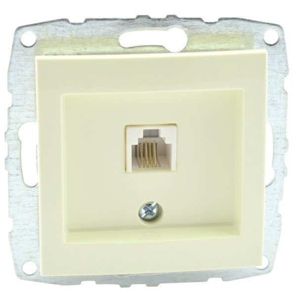

Розетка телефонная Mono Electric 500-001705-124 (кремовый)