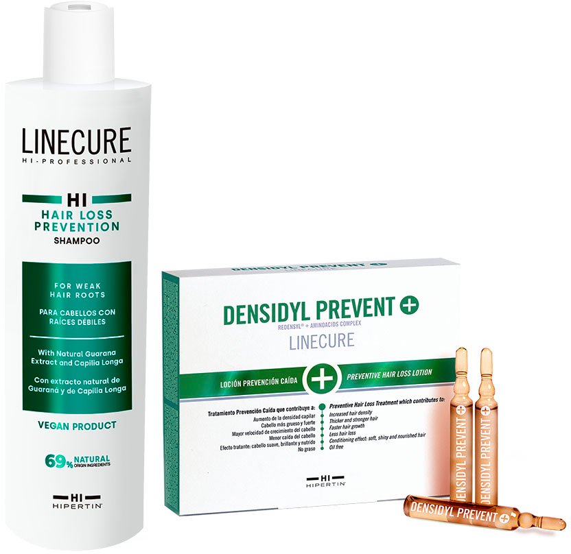 

Ампулы Hipertin Hair Loss Prevention For Weak Hair Roots 300 мл + Densidyl Prevent + Linecure Против выпадения волос 12x 10 мл