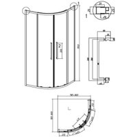 Душевой уголок Grossman Cosmo 80x80x195 301.K33.02.8080.10.00