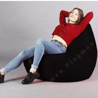 Кресло-мешок Flagman Груша Макси Г2.1-01 (черный)