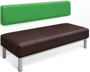 Диван Sheffilton SHT-SF1-119 (зеленый/коричневый/хром лак)