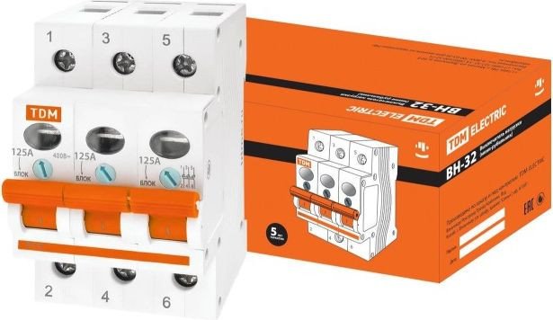 

Выключатель нагрузки TDM Electric ВН-32 3Р 125А SQ0211-0030