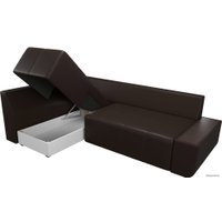 Угловой диван Mebelico Амадэус 109703 (левый, экокожа, коричневый)