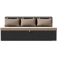 Диван Лига диванов Метро 105010 (велюр бежевый/серый)