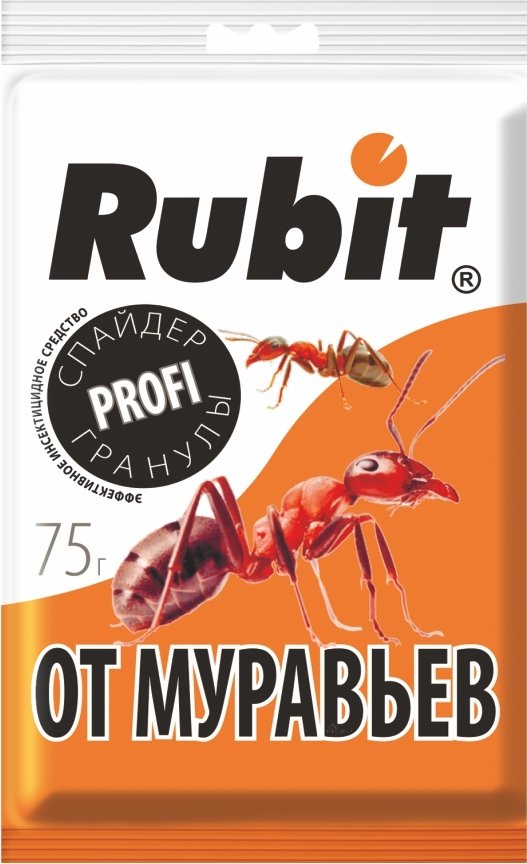 

Инсектицид Rubit Спайдер гранулы от муравьев 75 г (шоу-бокс)