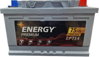 Автомобильный аккумулятор Energy Premium EP754 (75 А·ч) Низ.