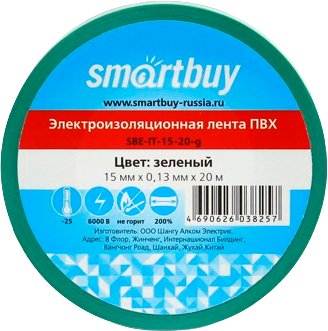 

Изолента SmartBuy SBE-IT-15-20-g 20м (зеленый)