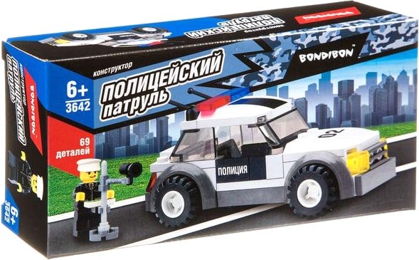 

Конструктор Bondibon Полицейский Патруль. Машина ВВ3642
