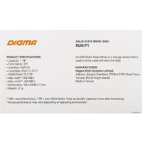 SSD Digma Run P1 1TB DGSR2001TP13T