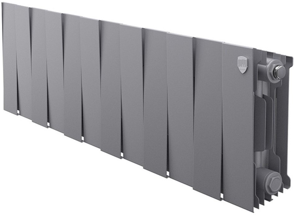 

Биметаллический радиатор Royal Thermo PianoForte 200 Silver Satin (12 секций) боковое подключение