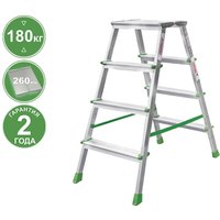 Лестница-стремянка Новая высота NV 212 с увеличенной площадкой 2x4 ступеней