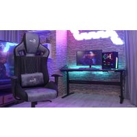 Игровое (геймерское) кресло AeroCool Earl Steel Blue (черный/синий)