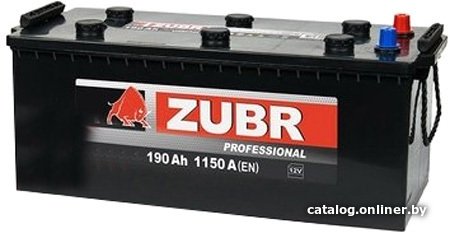 Автомобильный аккумулятор Zubr Professional (190 А/ч)