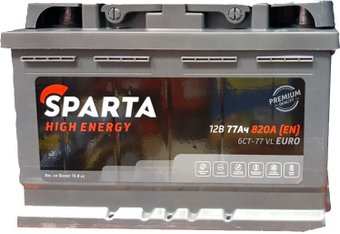Автомобильный аккумулятор Sparta High Energy 6CT-77 (77 А·ч)